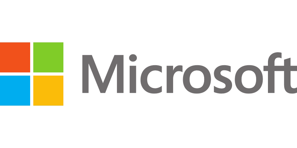 Microsoft logo on a white background